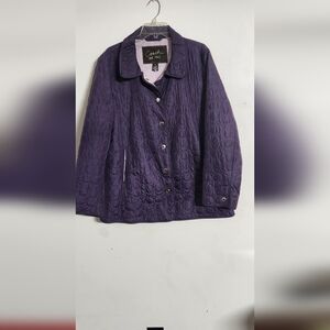 Coach Purple Quilted Puffer Jacket Size XL